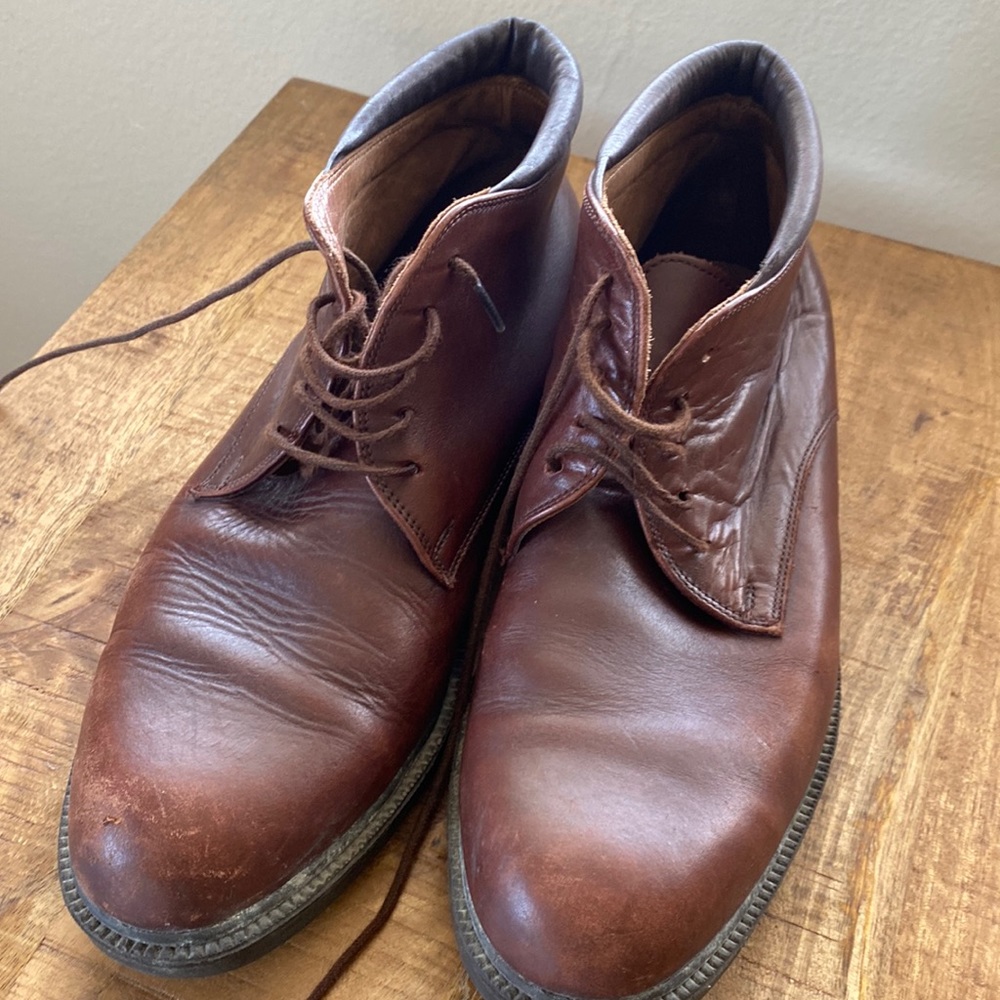 Leather boots size 9.5 for men.